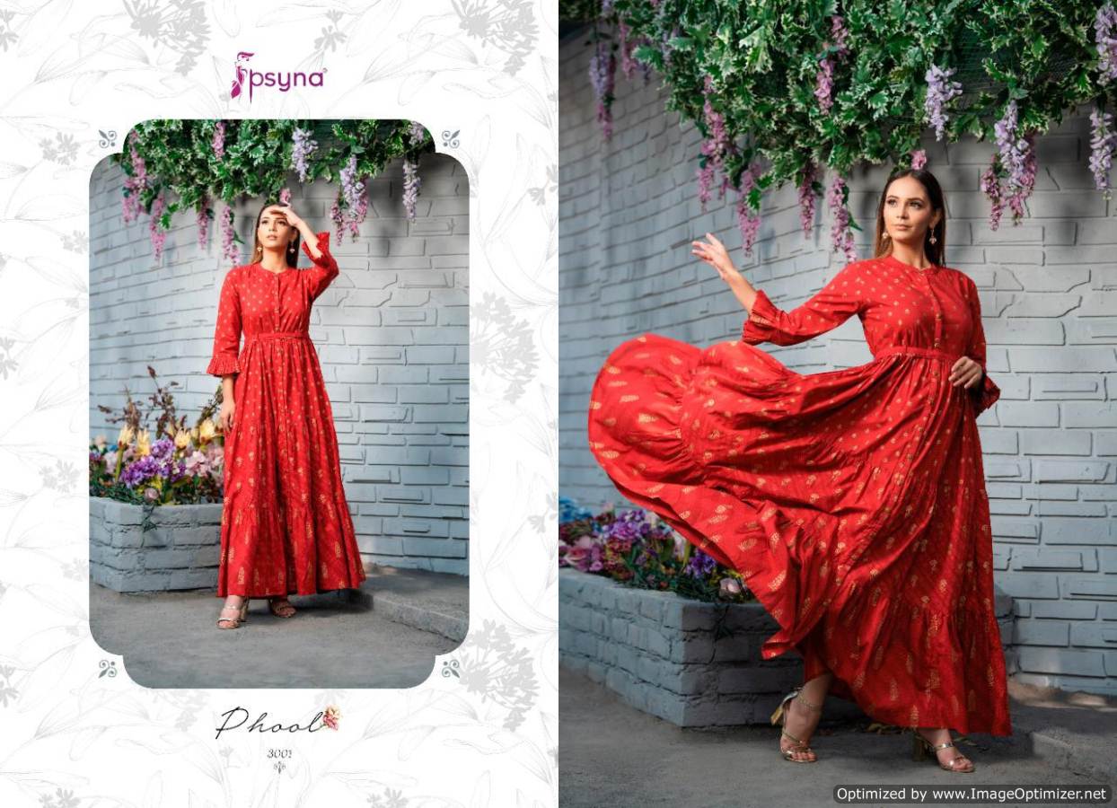 Psyna Presents Phool Vol 3 Gown Style Kurti Collection
