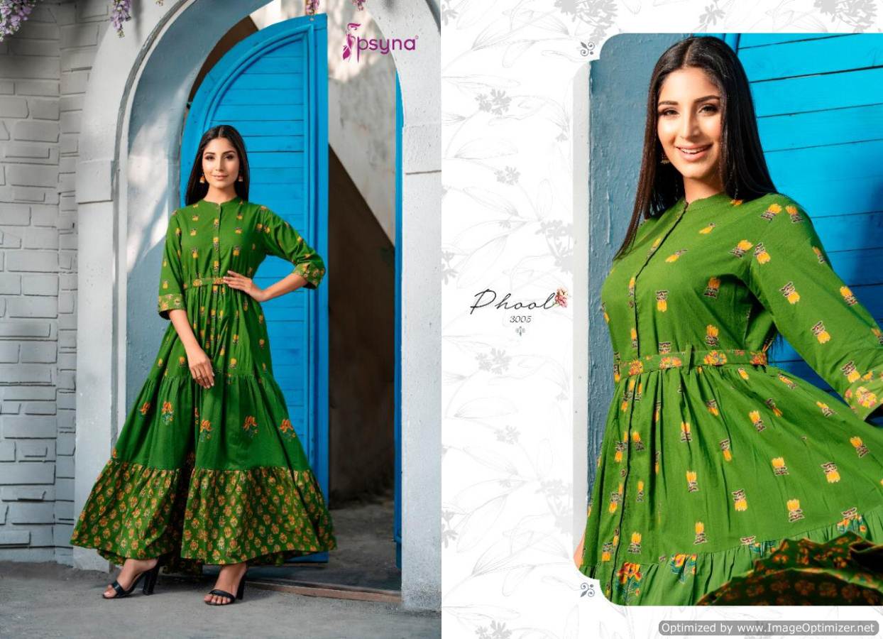 Psyna Presents Phool Vol 3 Gown Style Kurti Collection
