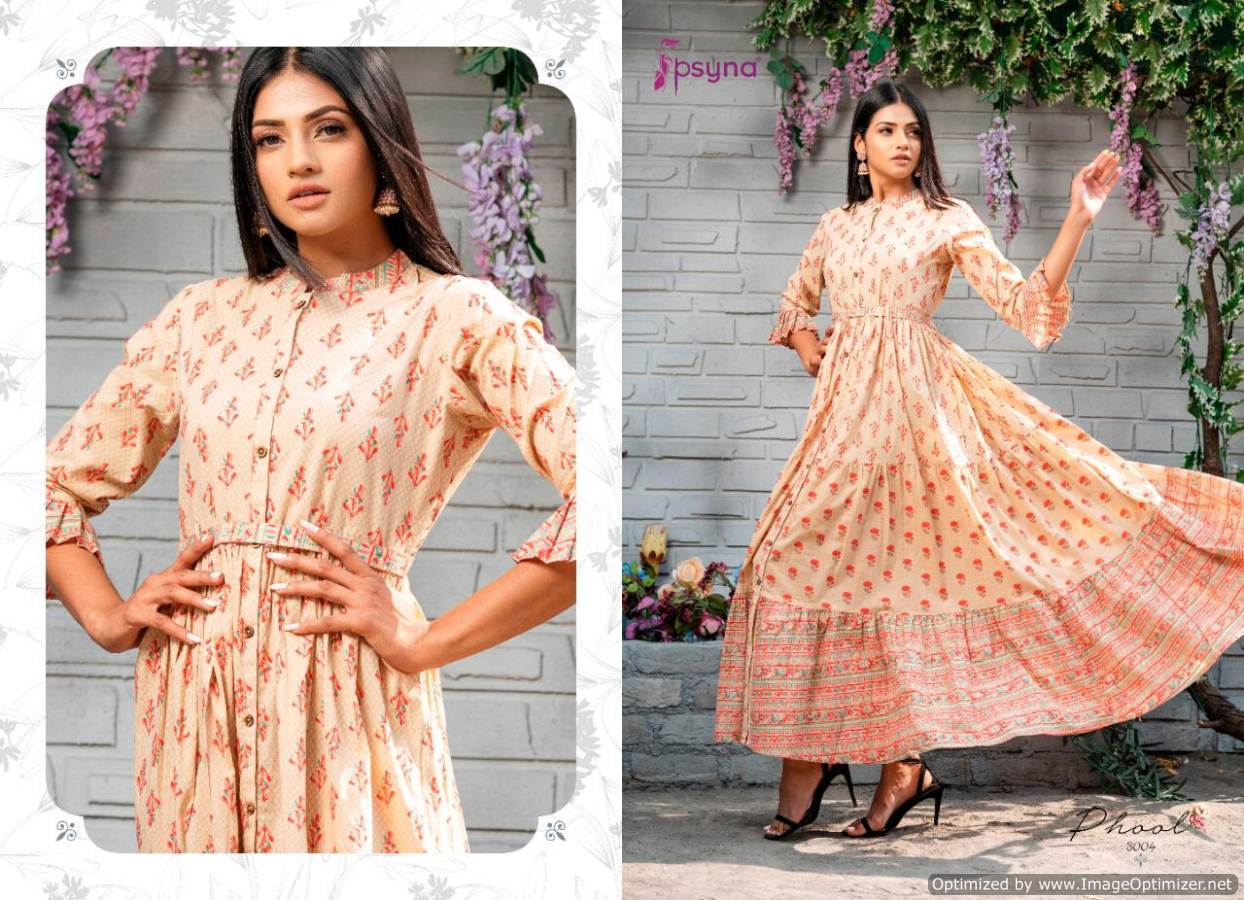 Psyna Presents Phool Vol 3 Gown Style Kurti Collection