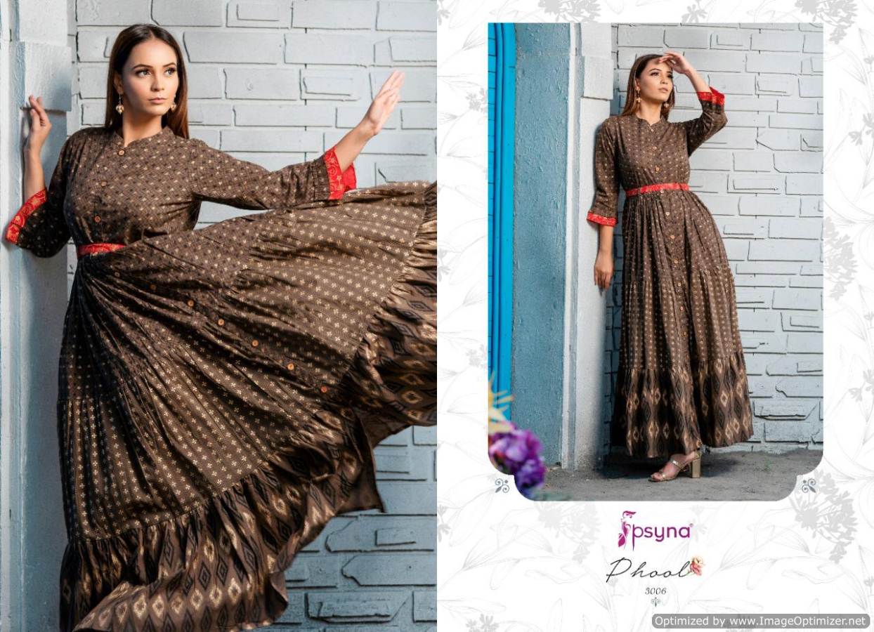 Psyna Presents Phool Vol 3 Gown Style Kurti Collection