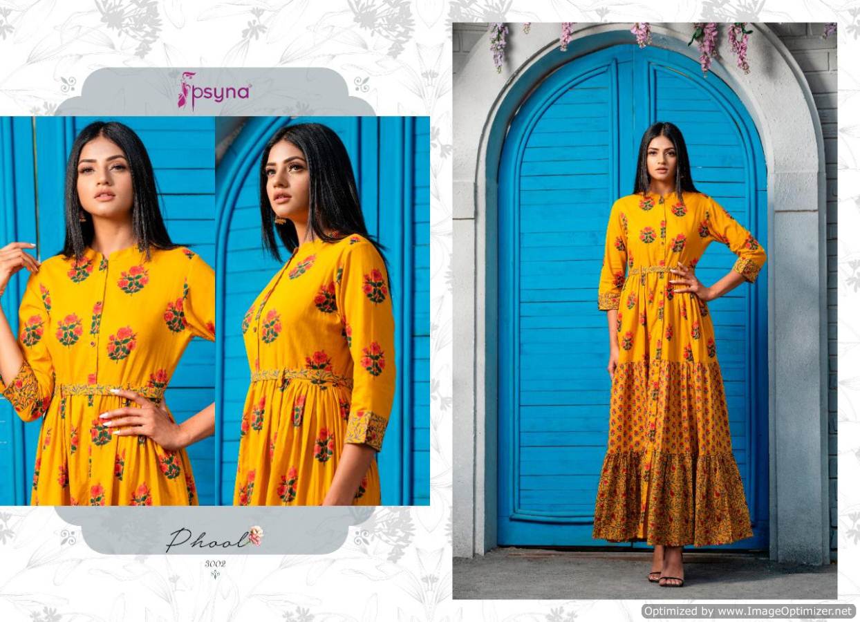 Psyna Presents Phool Vol 3 Gown Style Kurti Collection