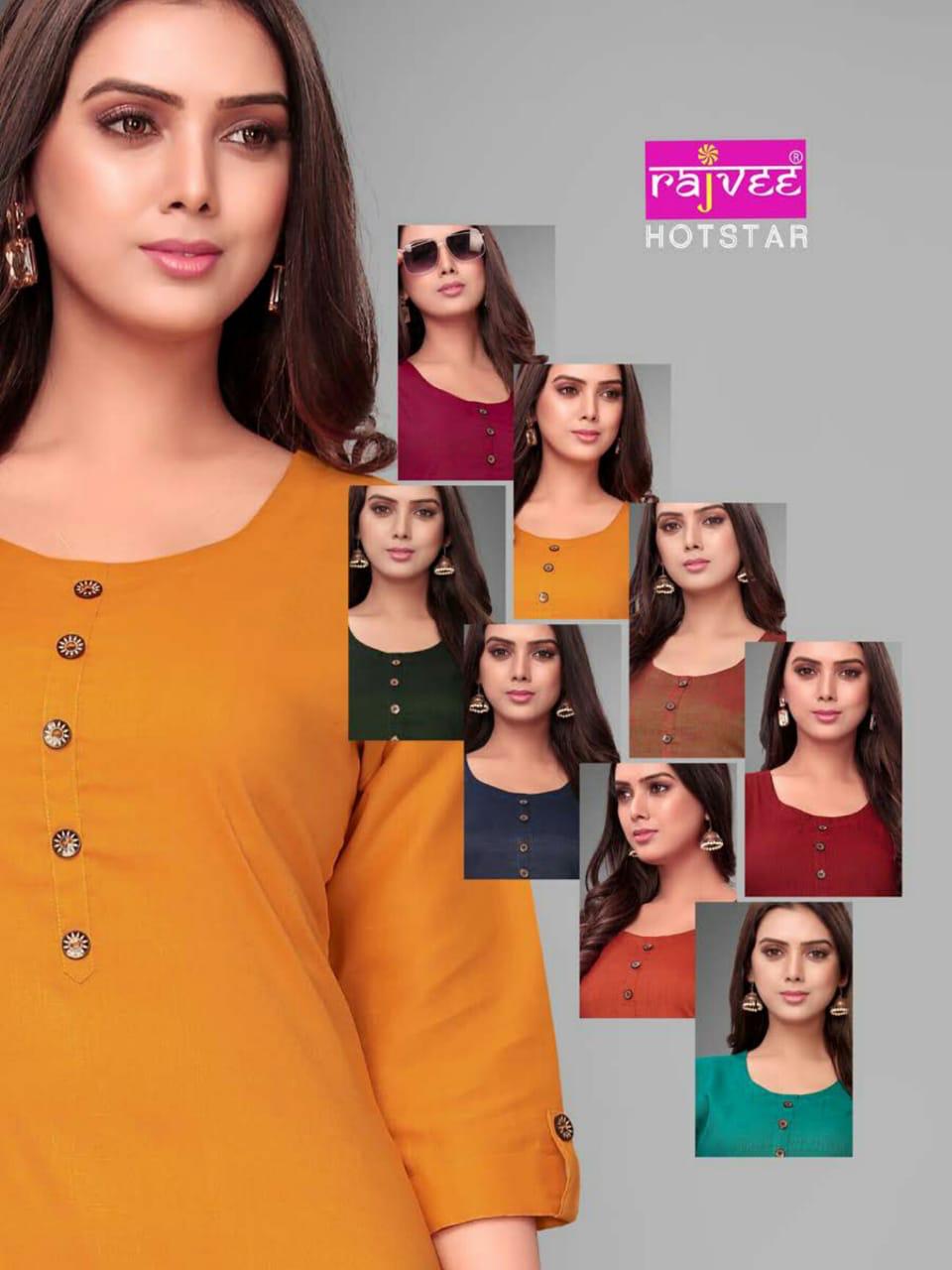 Rajvee Presents Hotstar Casual Wear Kurti Collection