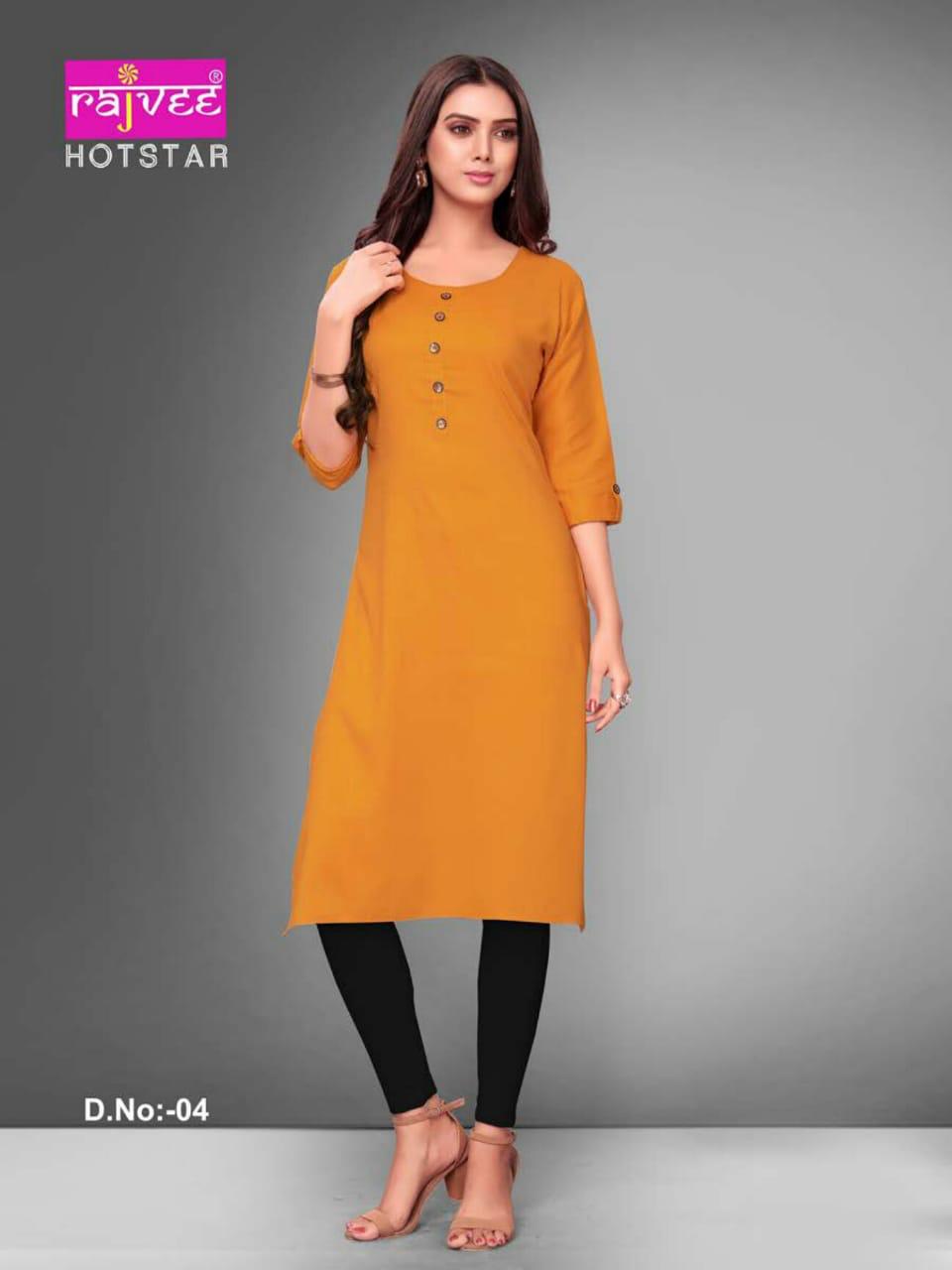 Rajvee Presents Hotstar Casual Wear Kurti Collection