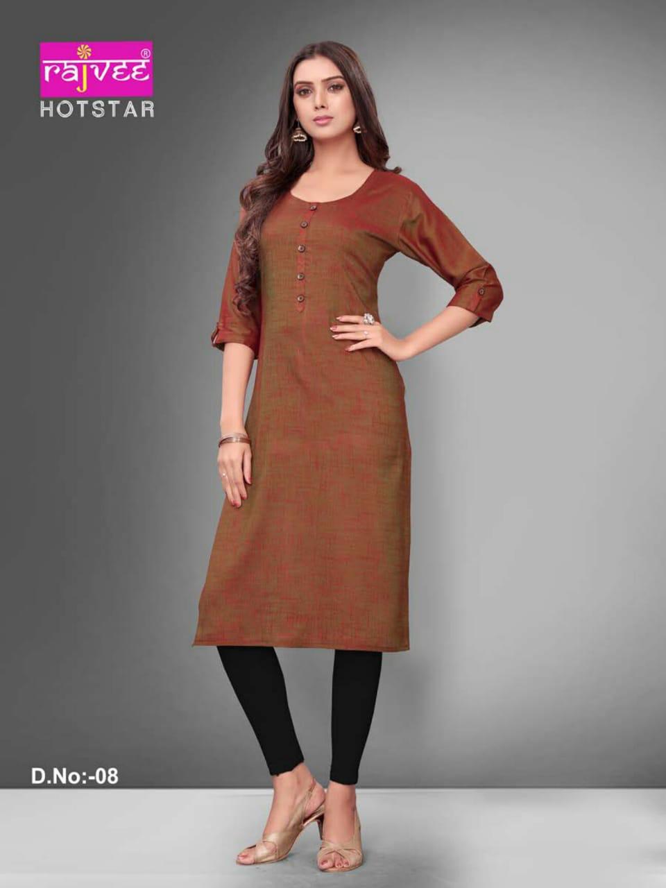 Rajvee Presents Hotstar Casual Wear Kurti Collection