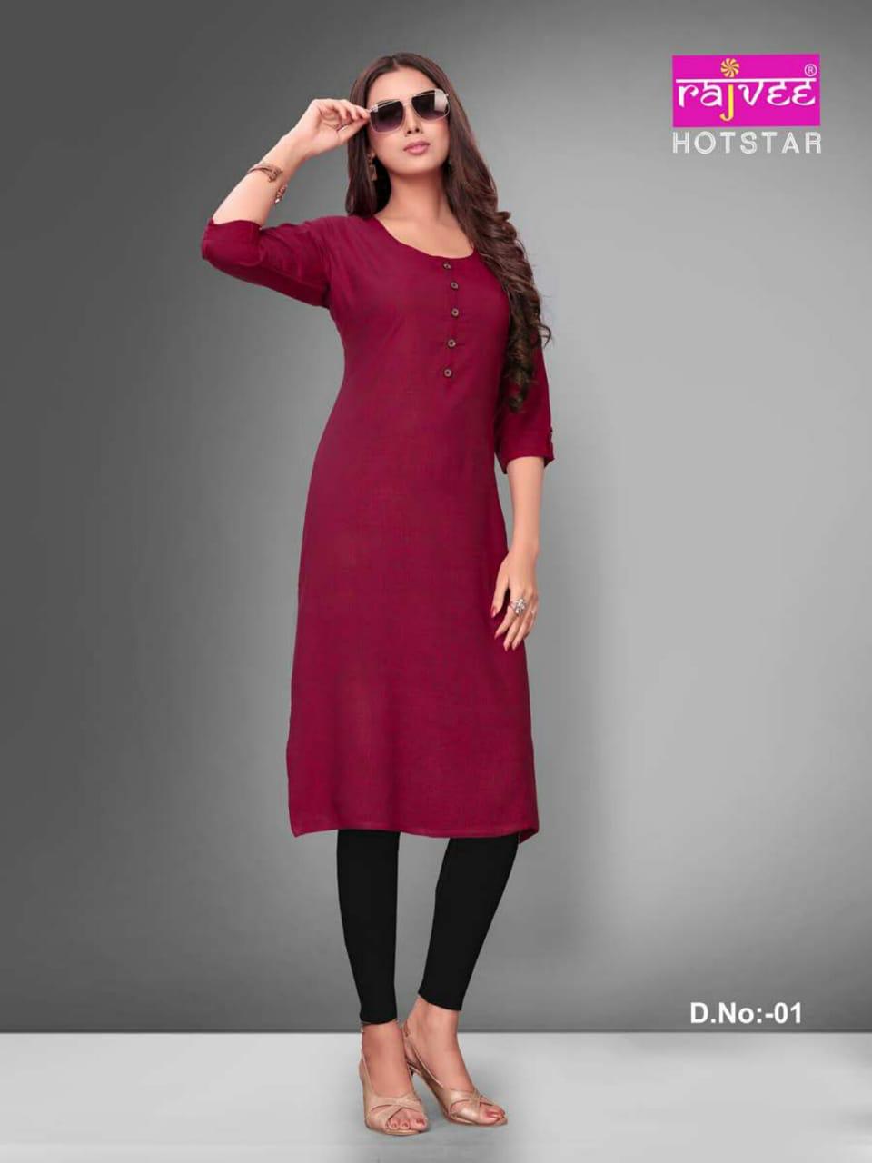Rajvee Presents Hotstar Casual Wear Kurti Collection