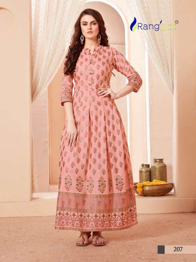 Rangjyot Presents Sehnaaz Vol 2 Printed Long Kurti Collection