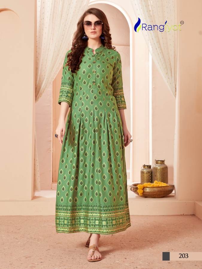 Rangjyot Presents Sehnaaz Vol 2 Printed Long Kurti Collection