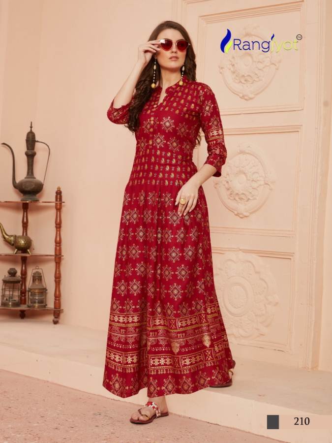 Rangjyot Presents Sehnaaz Vol 2 Printed Long Kurti Collection