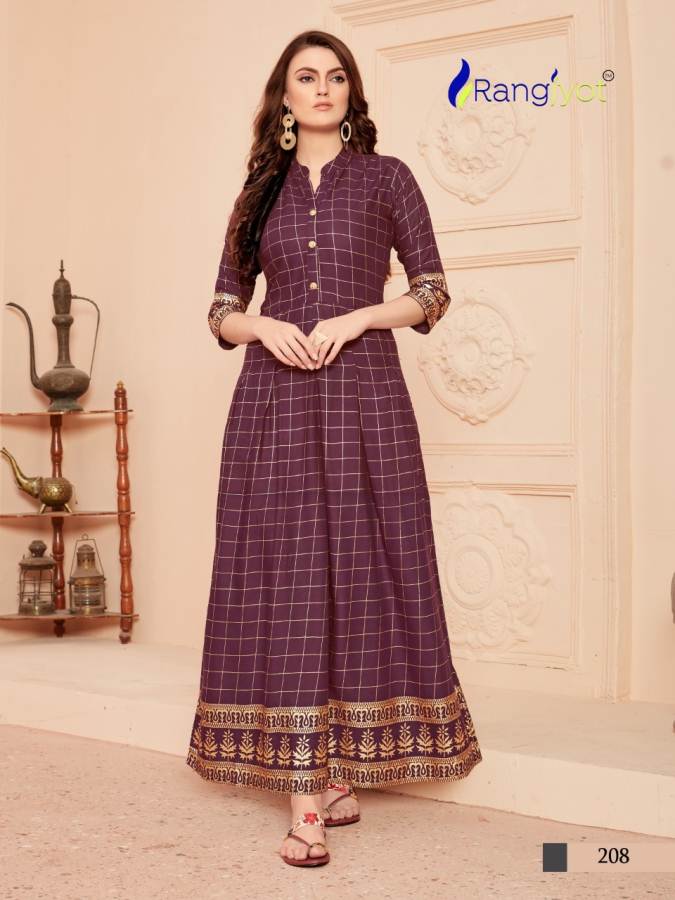 Rangjyot Presents Sehnaaz Vol 2 Printed Long Kurti Collection