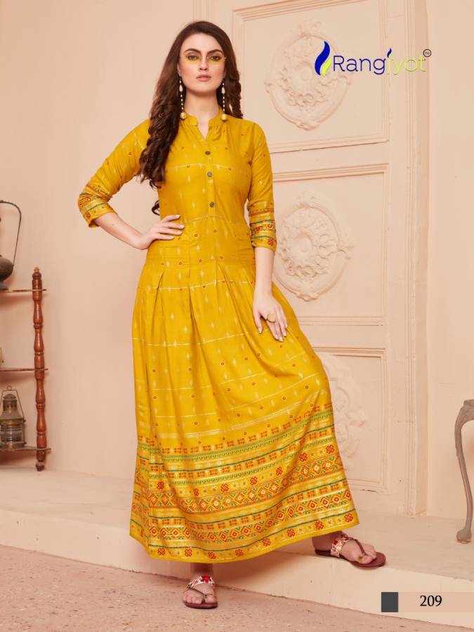 Rangjyot Presents Sehnaaz Vol 2 Printed Long Kurti Collection