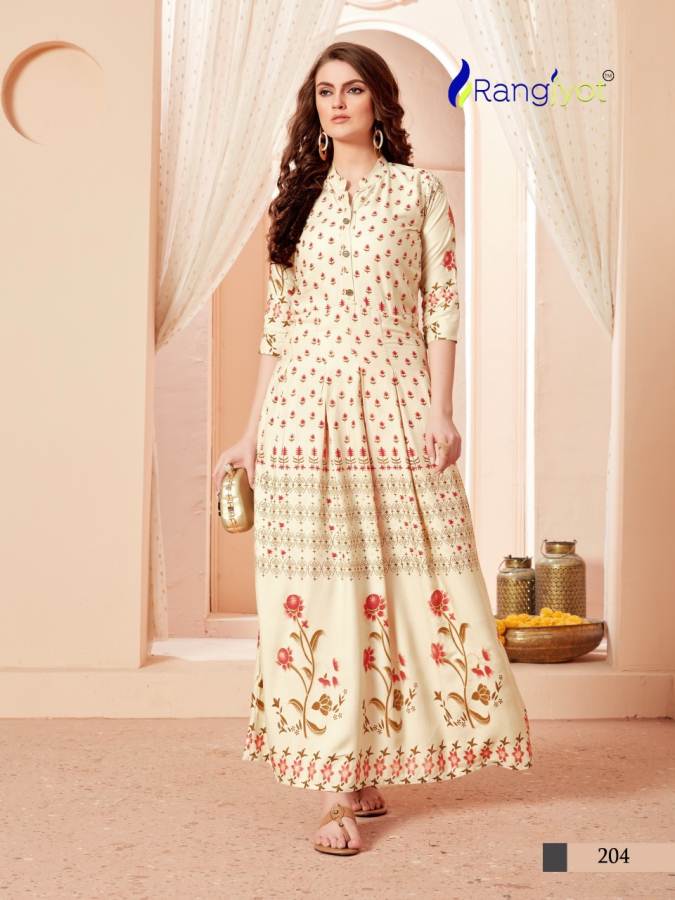 Rangjyot Presents Sehnaaz Vol 2 Printed Long Kurti Collection