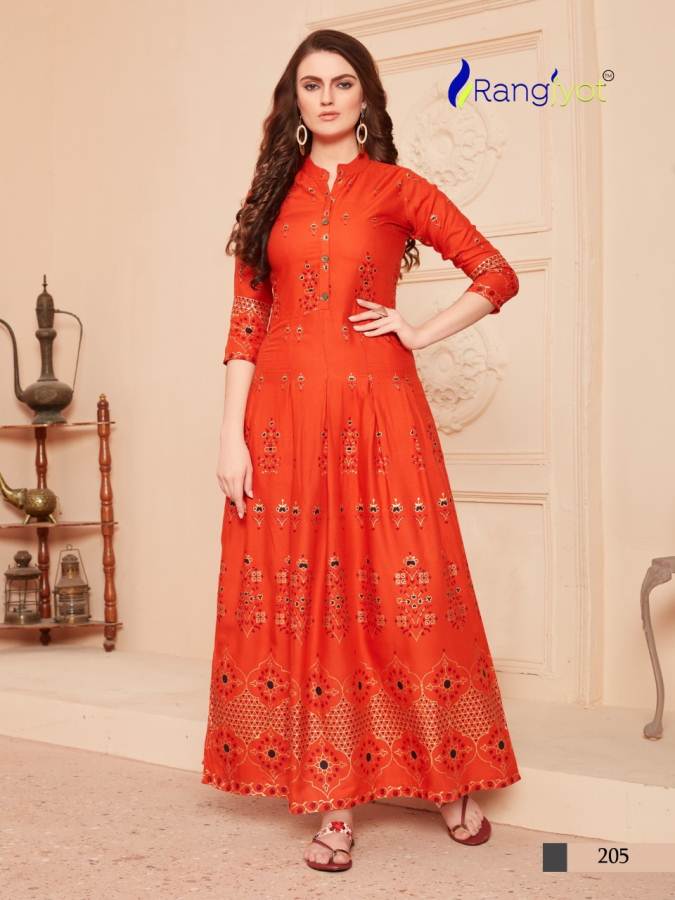 Rangjyot Presents Sehnaaz Vol 2 Printed Long Kurti Collection