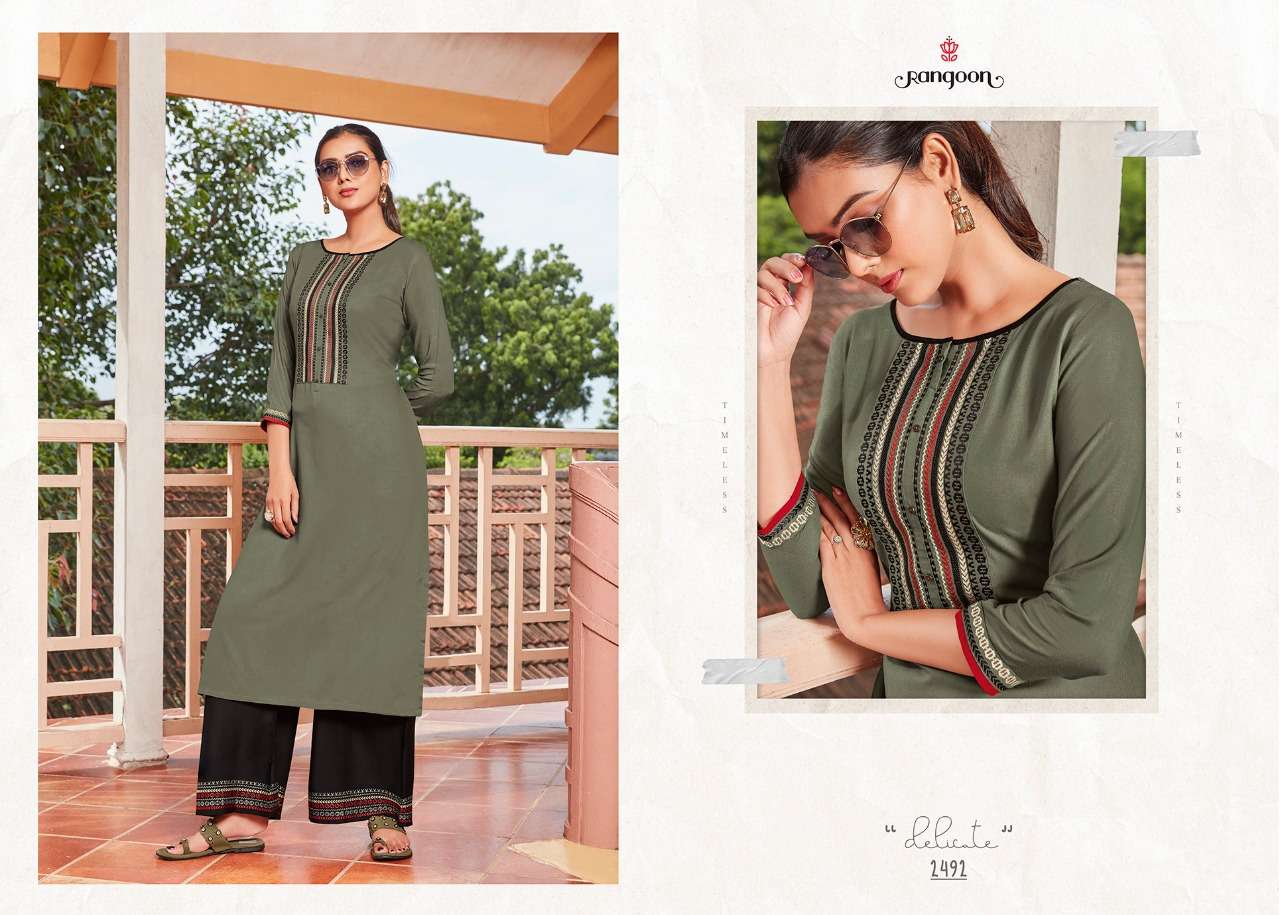 Rangoon  Presents Catwalk  Vol 3 Kurti With Bottom