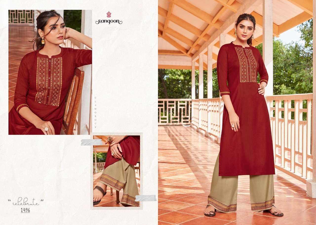 Rangoon  Presents Catwalk  Vol 3 Kurti With Bottom