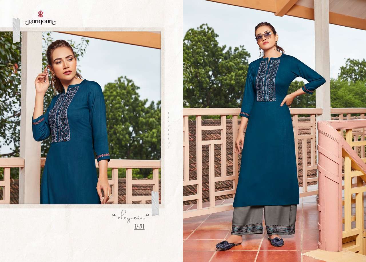 Rangoon  Presents Catwalk  Vol 3 Kurti With Bottom