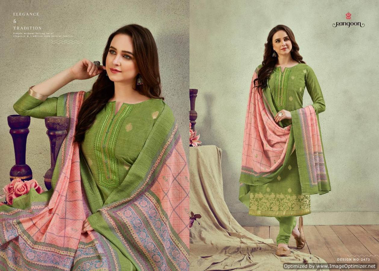 Rangoon Presents Crystal Pure Silk Jacquard Ready Made Collection