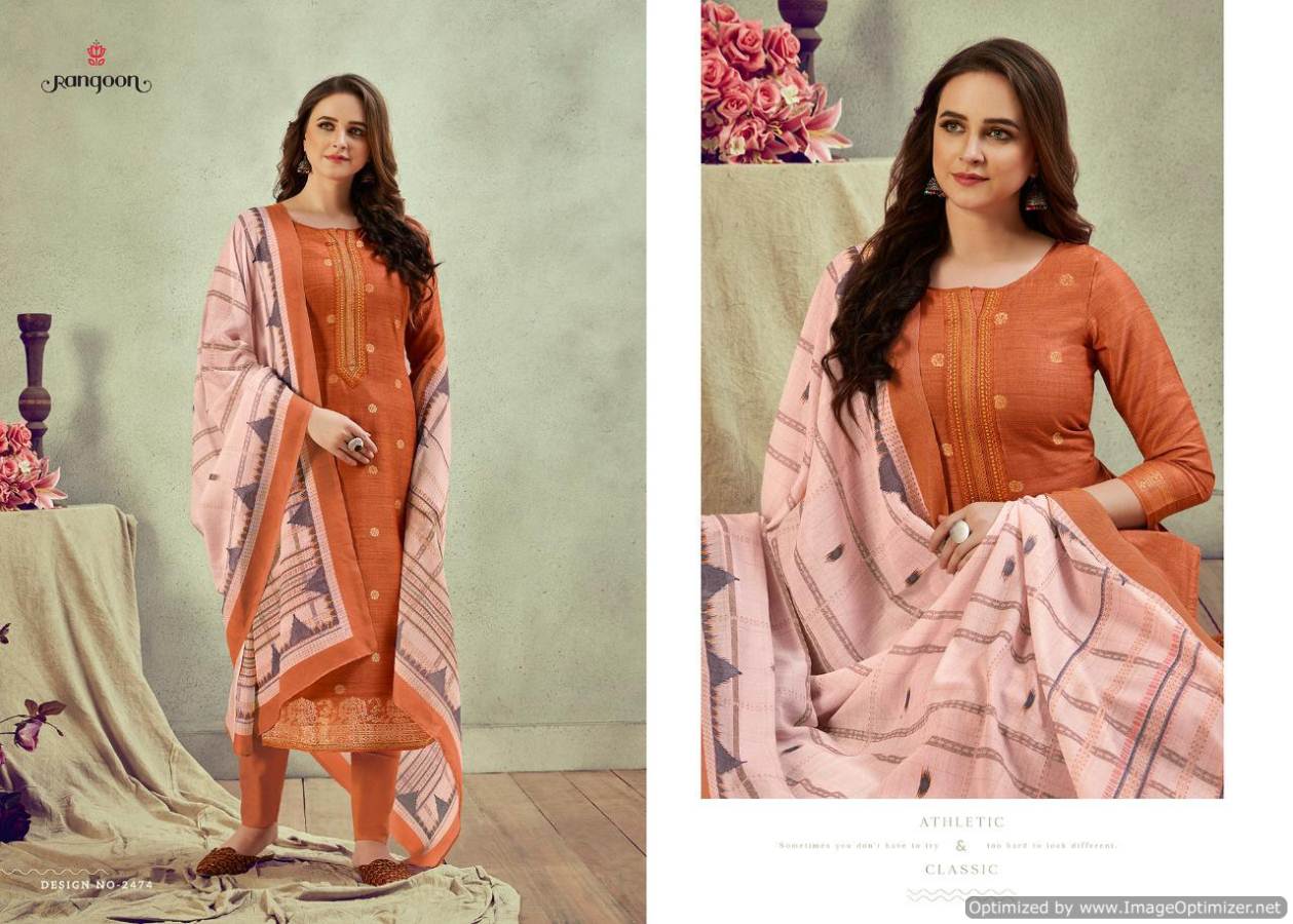 Rangoon Presents Crystal Pure Silk Jacquard Ready Made Collection