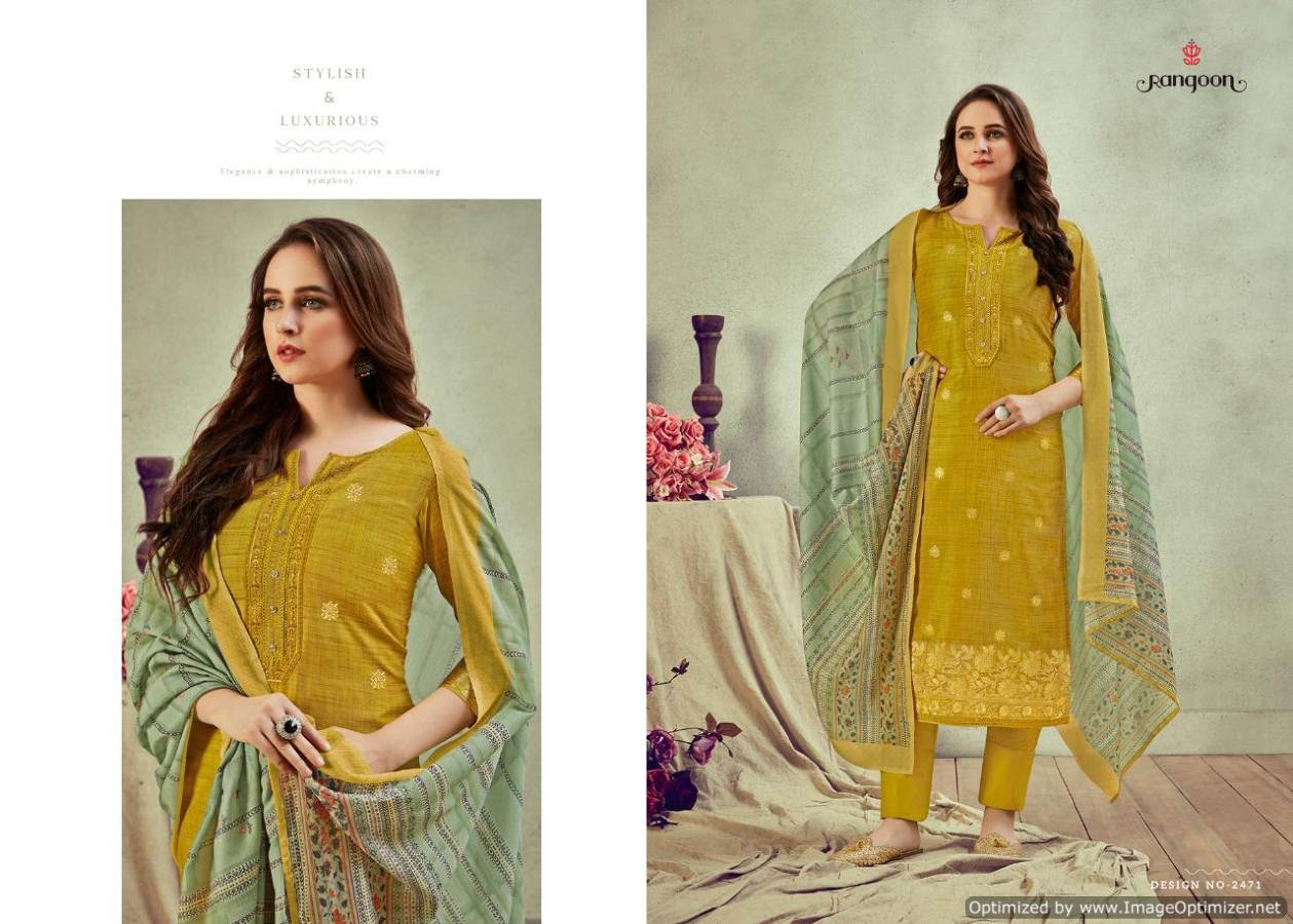 Rangoon Presents Crystal Pure Silk Jacquard Ready Made Collection