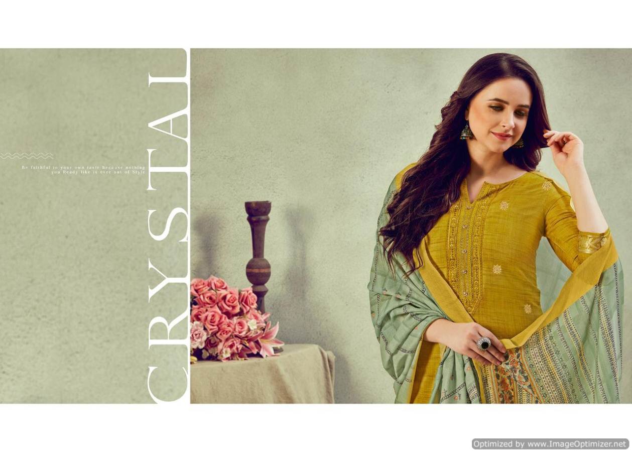 Rangoon Presents Crystal Pure Silk Jacquard Ready Made Collection