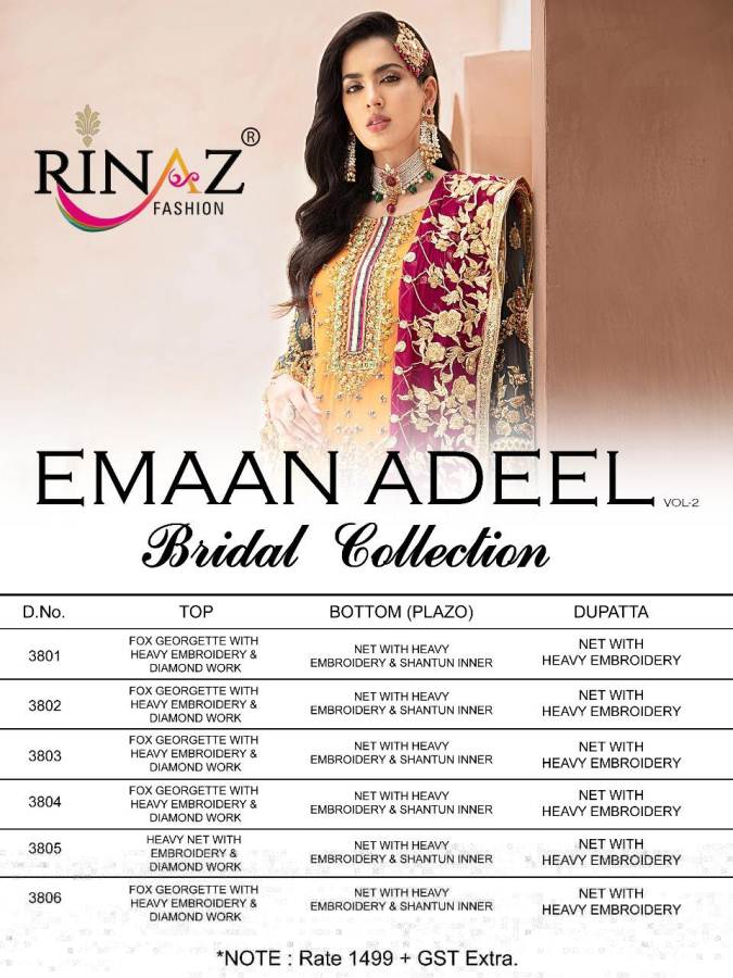 Rinaz Presents  Emaan Adeel Vol  2 Pakistani Salwar Suits