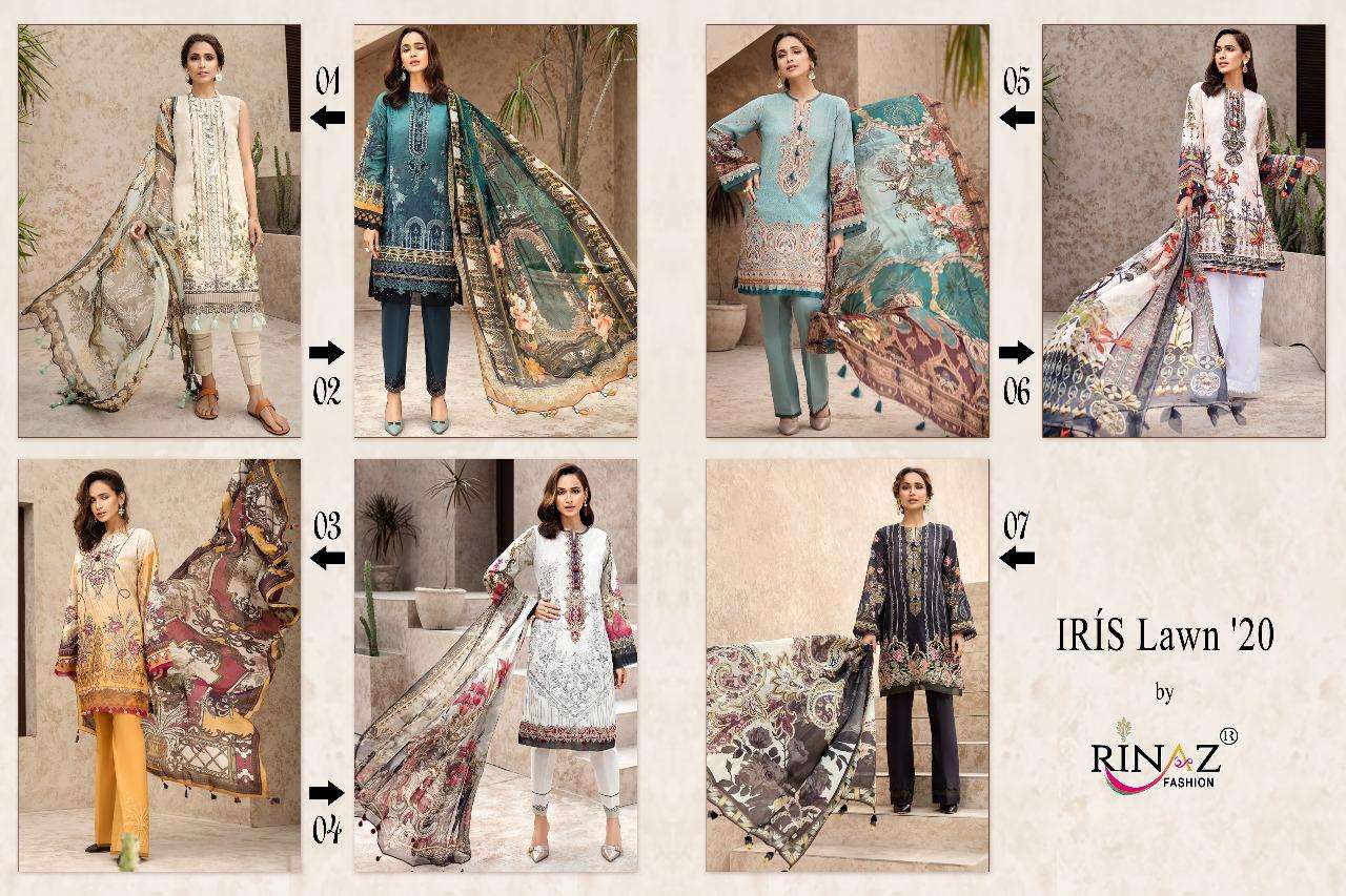 Rinaz Presents  Iris Lwn 2020  Pakistani Suits Collection