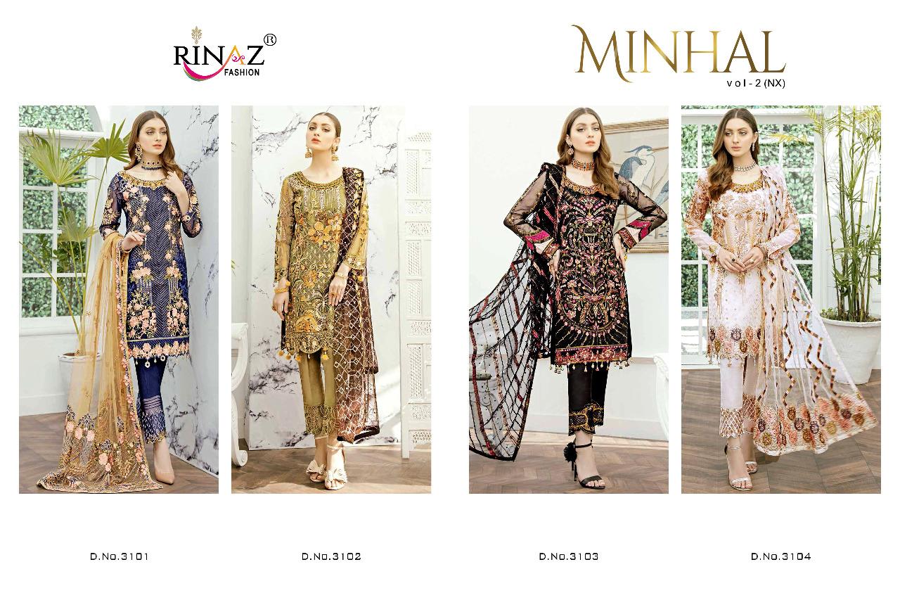 Rinaz  Presents Minhal  Vol 2 Nx  Pakistani Suits Collection