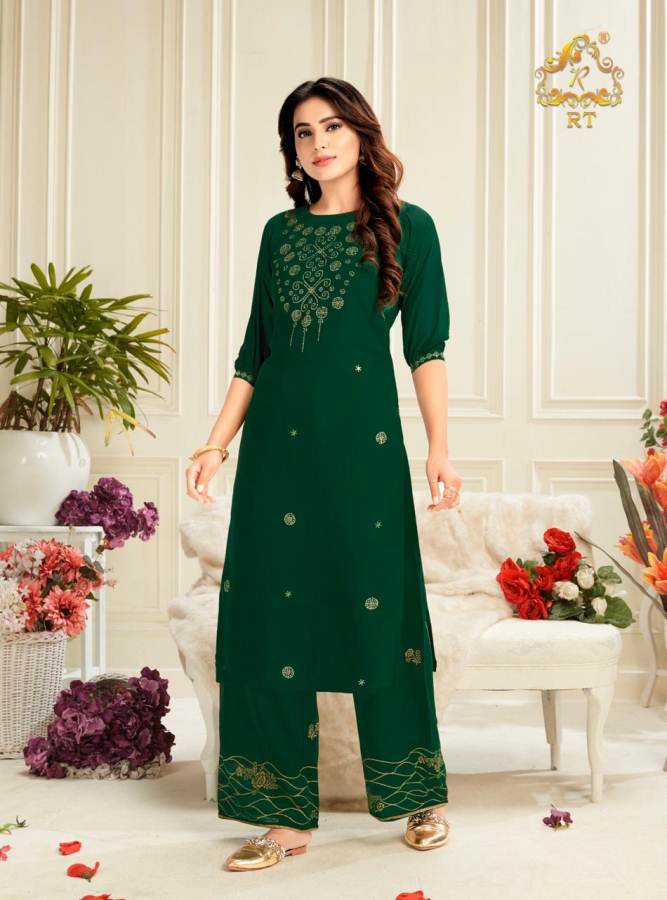 Rt  Presents Swarovski Vol  4 Kurti With Bottom Collection