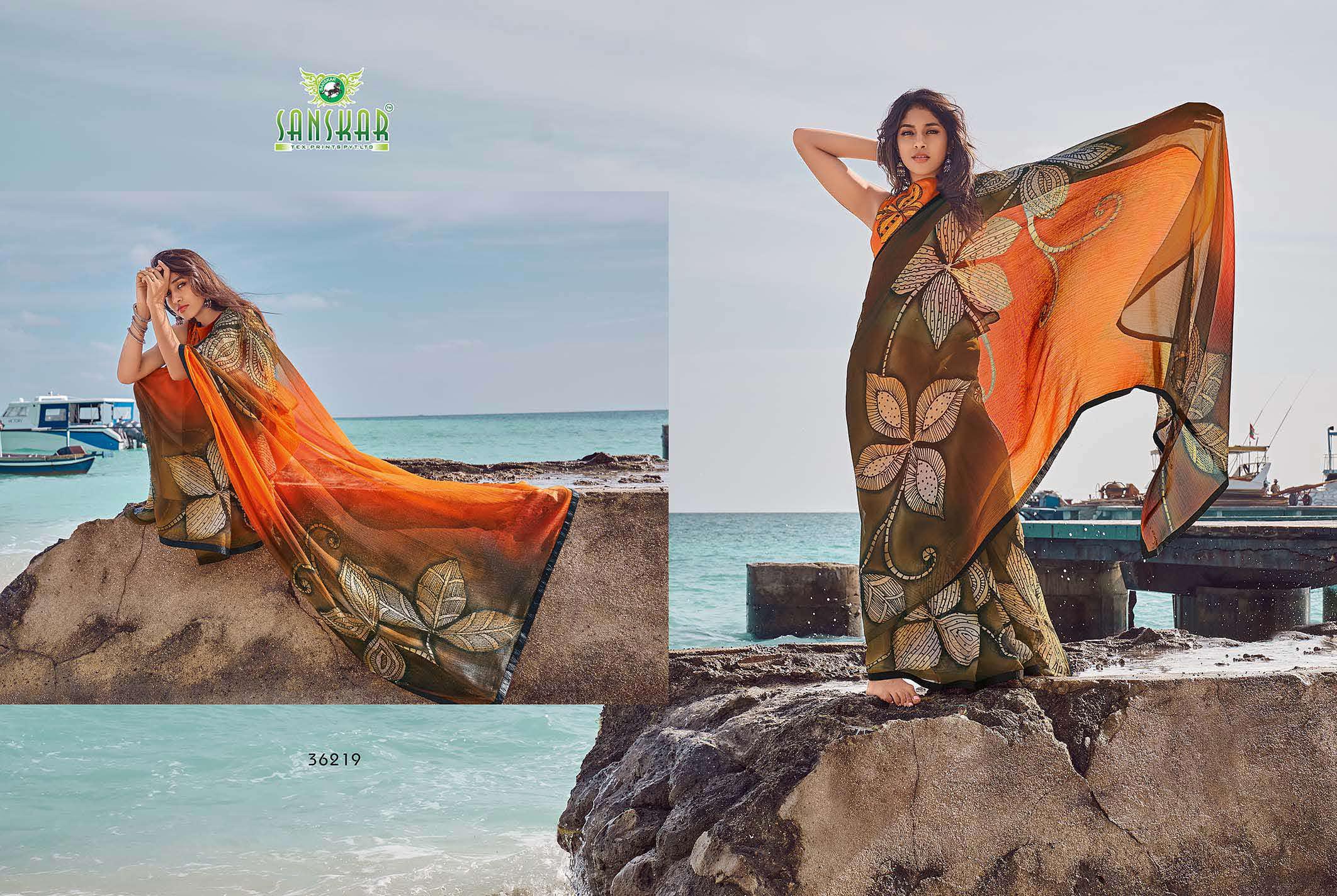 Sanskar Presents Instagram 2 Printed Georgette Running Wear Saree Collection