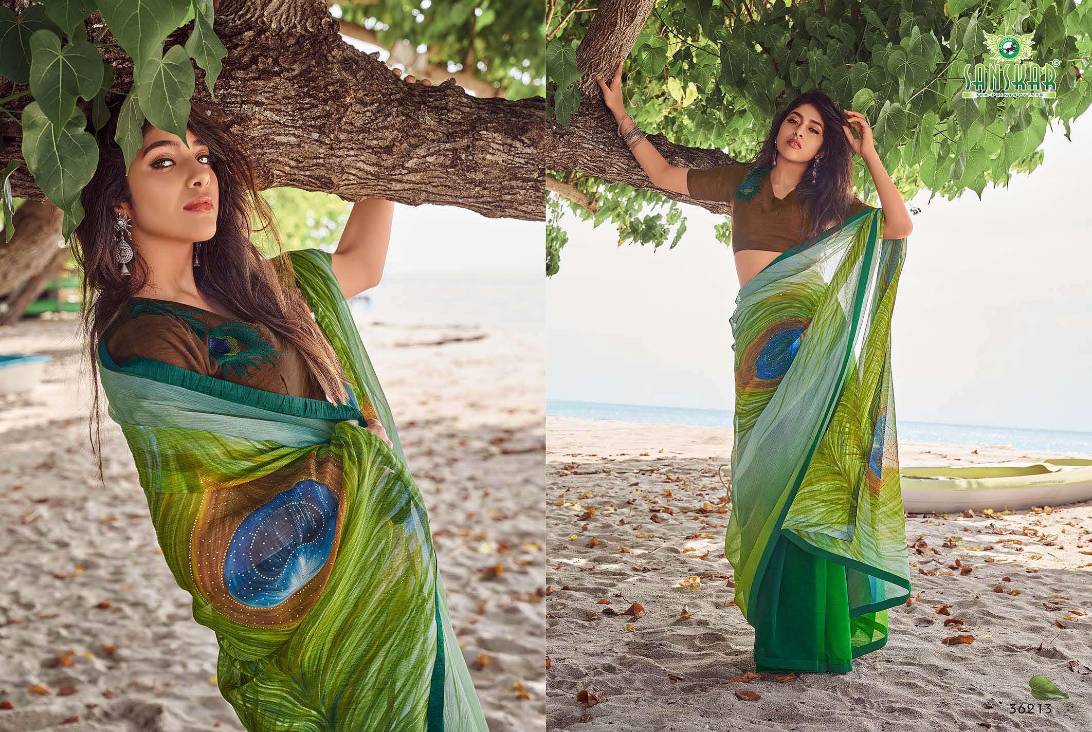 Sanskar Presents Instagram 2 Printed Georgette Running Wear Saree Collection