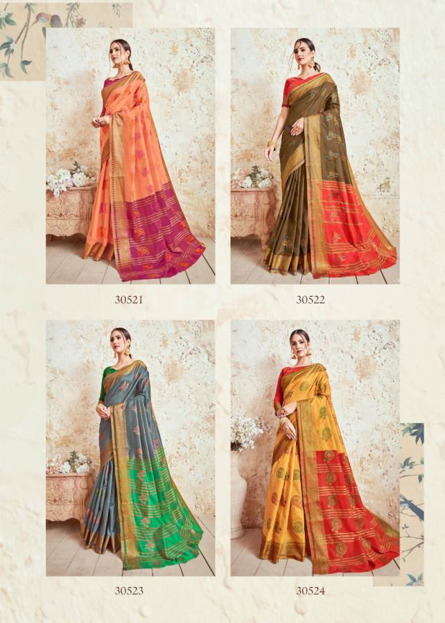 Shangrila Presents Nidhi Silk Designer Crystal Silk Saree Collection