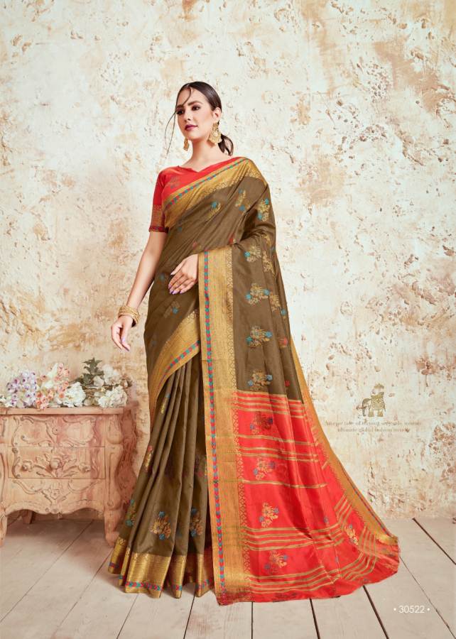 Shangrila Presents Nidhi Silk Designer Crystal Silk Saree Collection