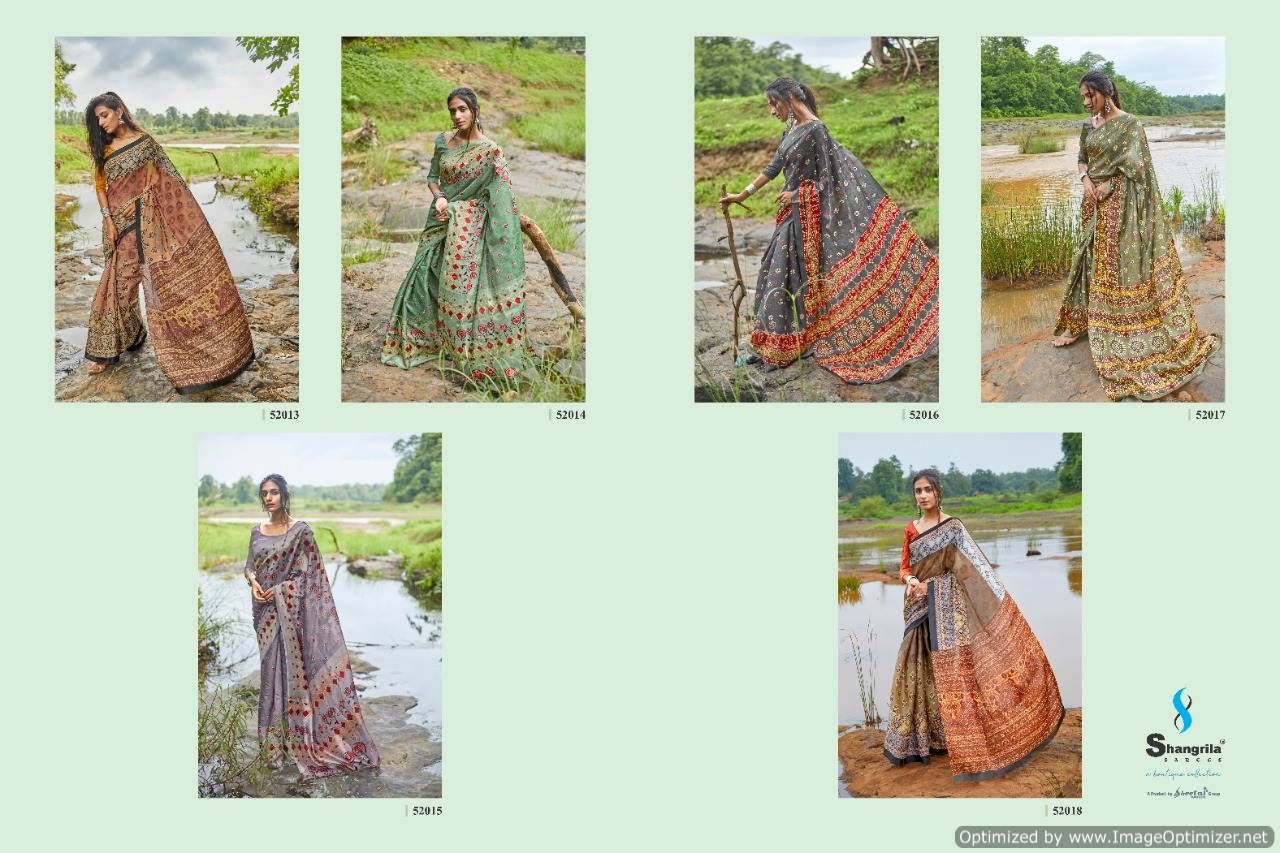 Shangrila Presents Rashmi Digital Printed Satin Georgette Saree
