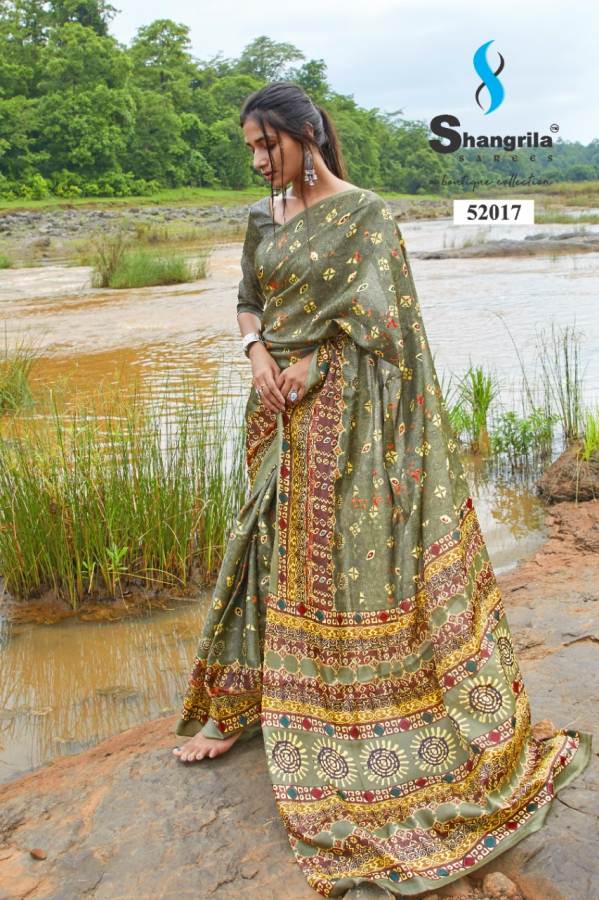 Shangrila Presents Rashmi Digital Printed Satin Georgette Saree