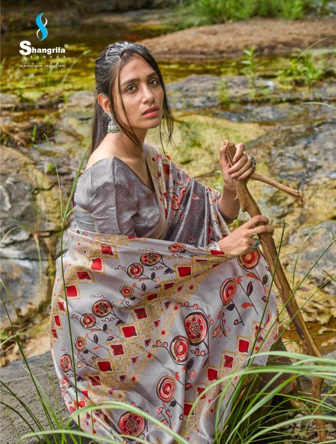 Shangrila Presents Rashmi Digital Printed Satin Georgette Saree