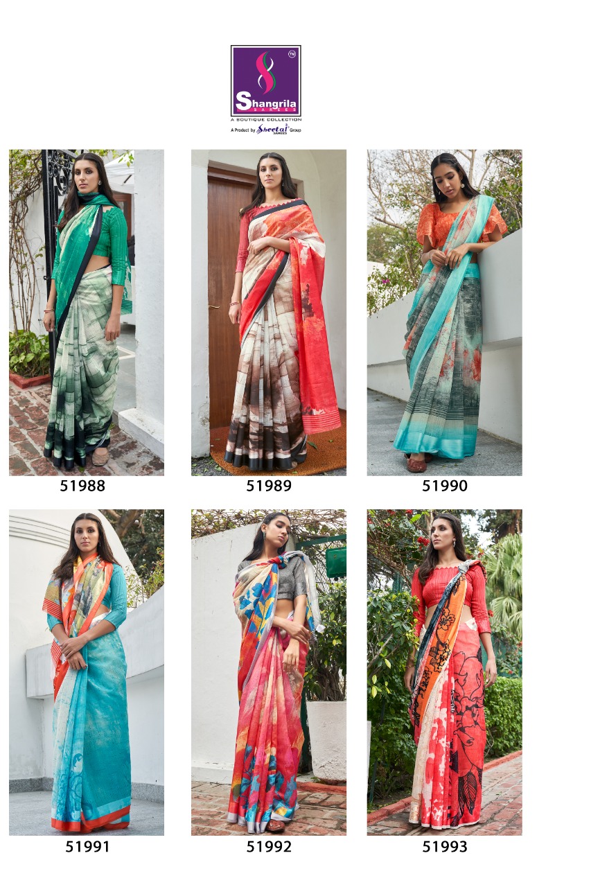 Shangrila Presents Sabya  Printed  Saree Collection