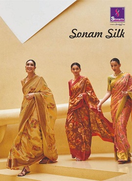 Shangrila Presents Sonam Silk Soft Satin Silk Digital Printed Saree Collection