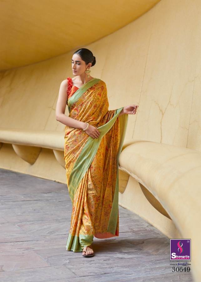 Shangrila Presents Sonam Silk Soft Satin Silk Digital Printed Saree Collection