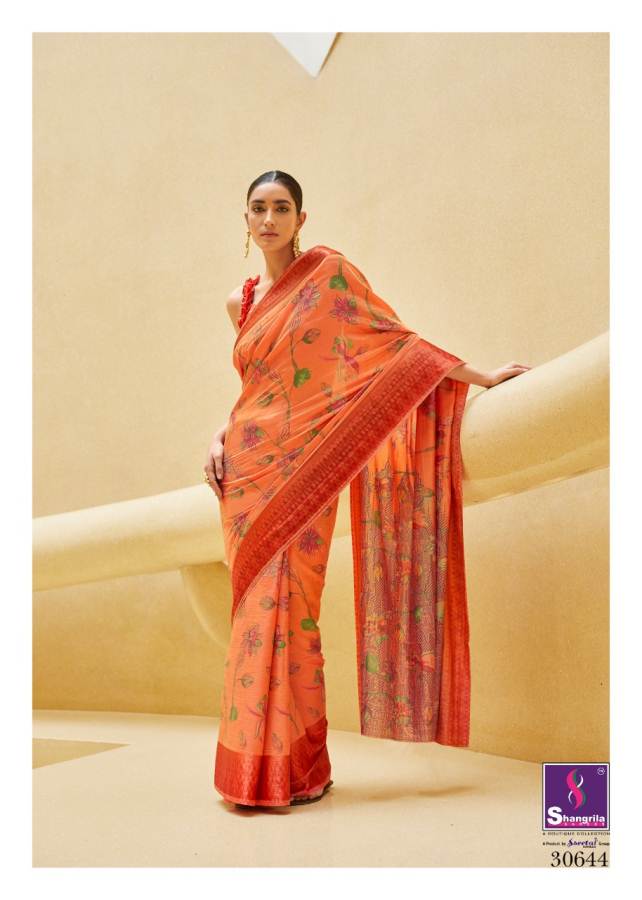 Shangrila Presents Sonam Silk Soft Satin Silk Digital Printed Saree Collection