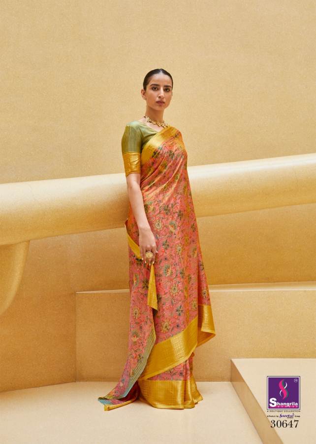 Shangrila Presents Sonam Silk Soft Satin Silk Digital Printed Saree Collection