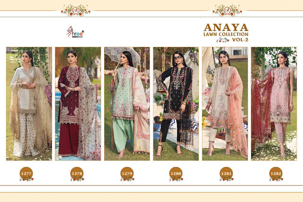 Shree Presents Anaya Lawn Collection Vol  2 Pakistani Suits