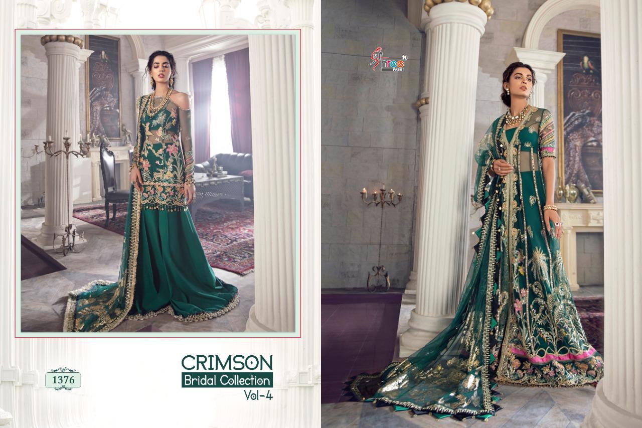 Shree  Presents Crimson Bridal Collection  Vol 4 Heavy Pakistani Suits Collection