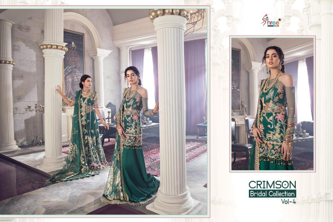 Shree  Presents Crimson Bridal Collection  Vol 4 Heavy Pakistani Suits Collection
