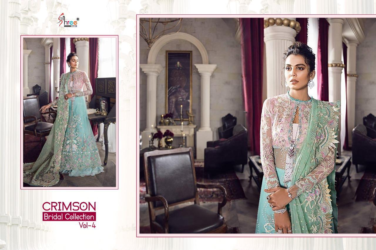 Shree  Presents Crimson Bridal Collection  Vol 4 Heavy Pakistani Suits Collection