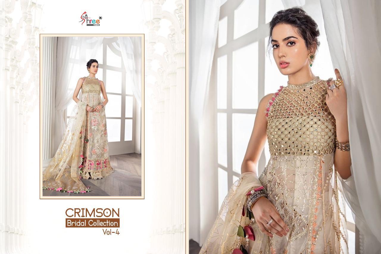 Shree  Presents Crimson Bridal Collection  Vol 4 Heavy Pakistani Suits Collection