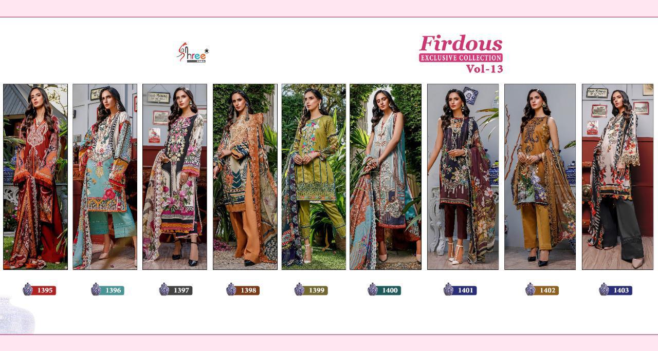 Shree  Presents Firdous Exclusive Collection Vol  13 Pakistani Suits