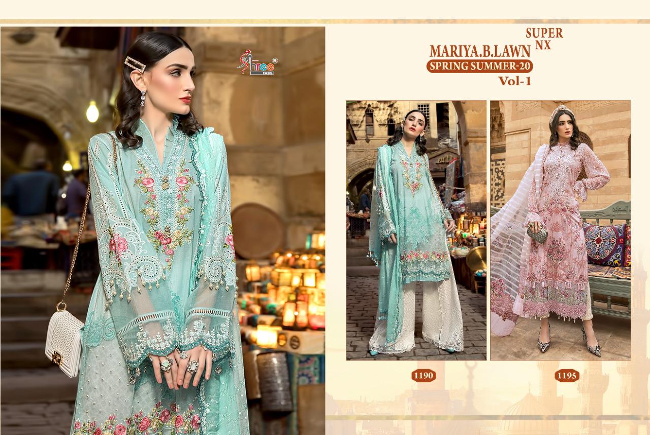 Shree Presents Mariya B Lawn Vol-1 Super Nx Designer Pakistani Salwar Suits