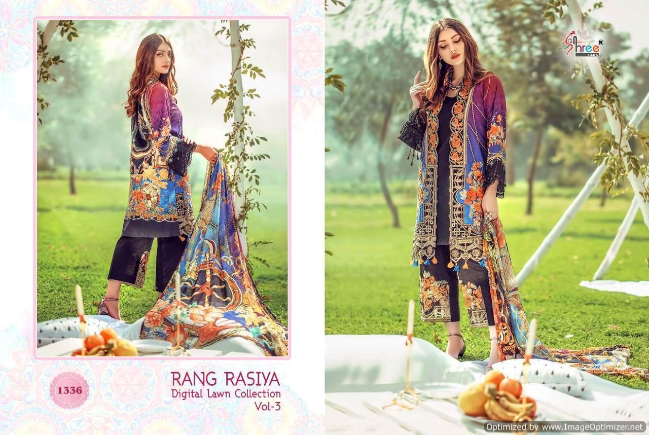 Shree  Presents Rang Rasiya Digital Lawn Collection Vol  3 Pakistani Collection