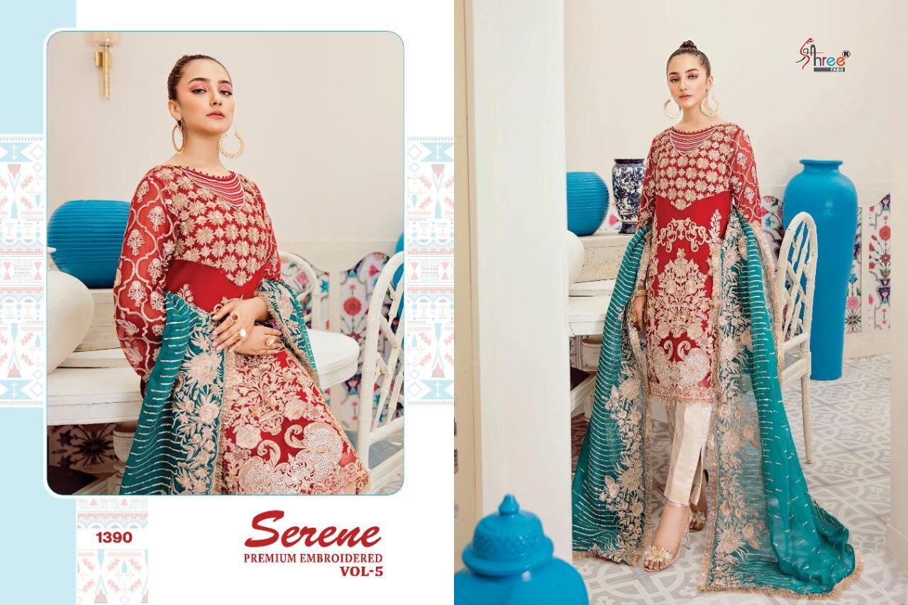Shree  Presents Serene Premium Embroidered Vol 5 Heavy Pakistani Collection
