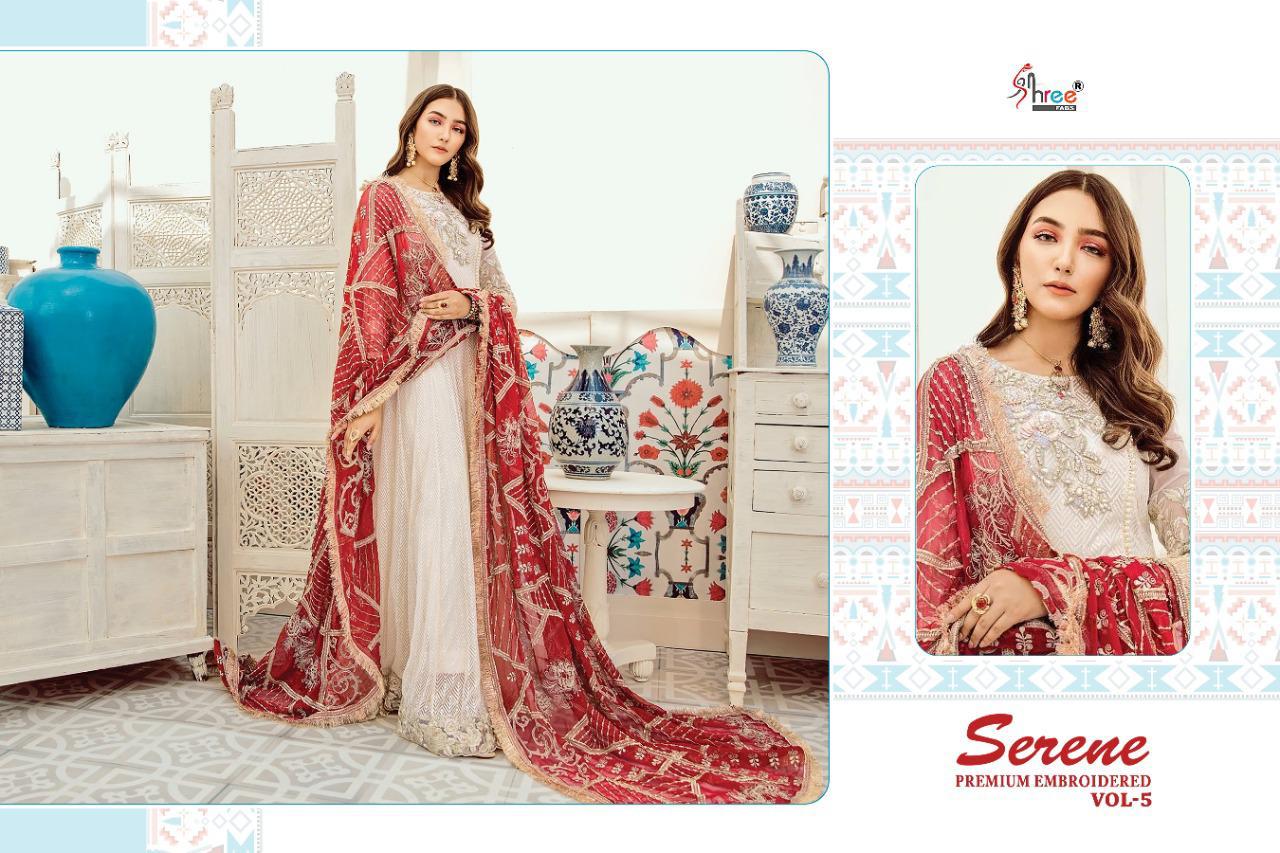 Shree  Presents Serene Premium Embroidered Vol 5 Heavy Pakistani Collection