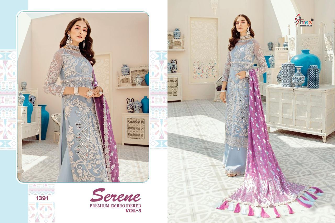 Shree  Presents Serene Premium Embroidered Vol 5 Heavy Pakistani Collection